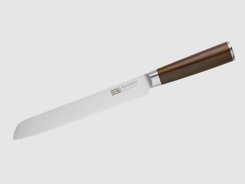 Taylor\'s Eye Witness, PORTLAND Brotmesser 20 cm,, Stahl AISI 420, Griff Walnuss-Effekt