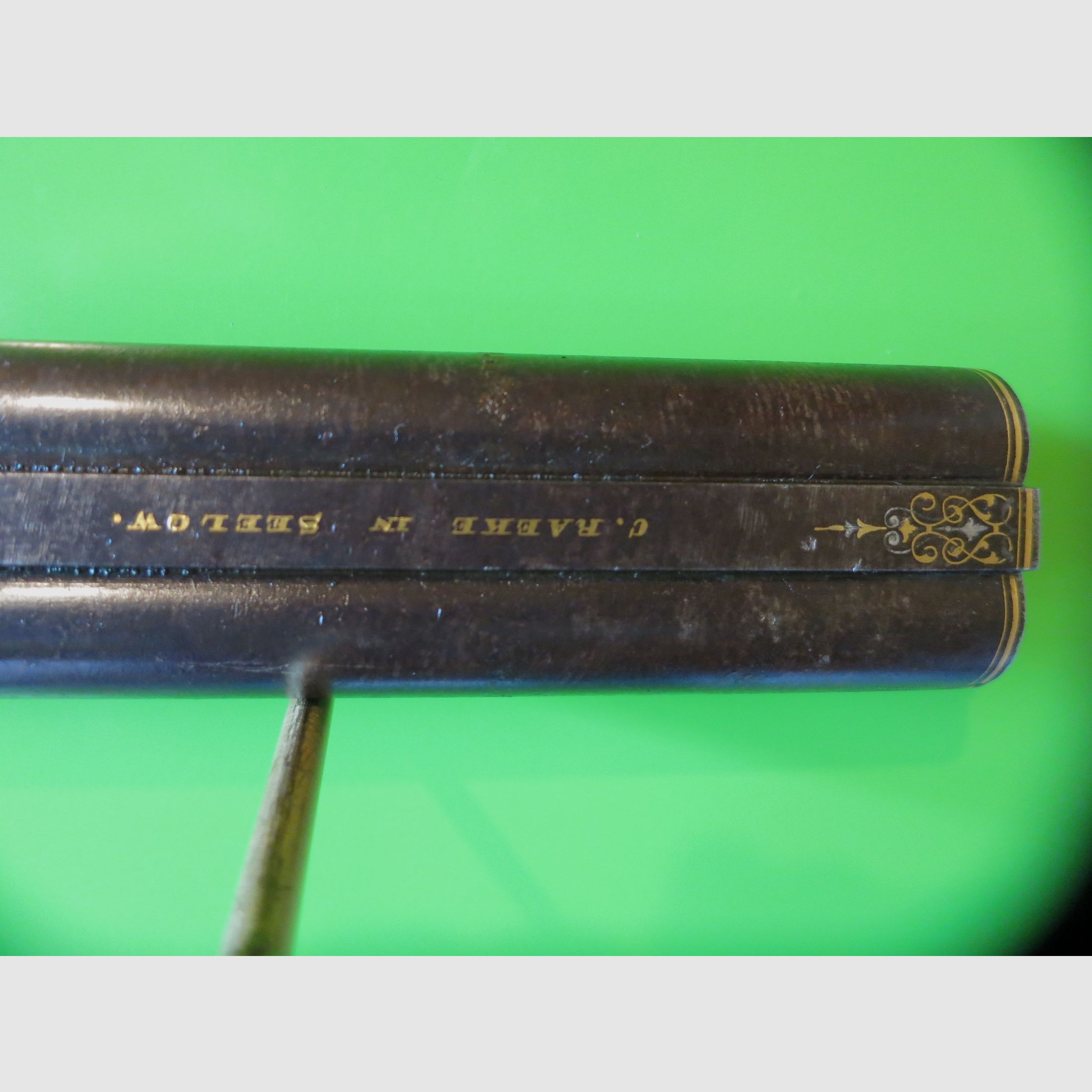 C. Raeke, Seelow. Double barrel/cross barrel barrel cal. 16/65, gold inlays #45-