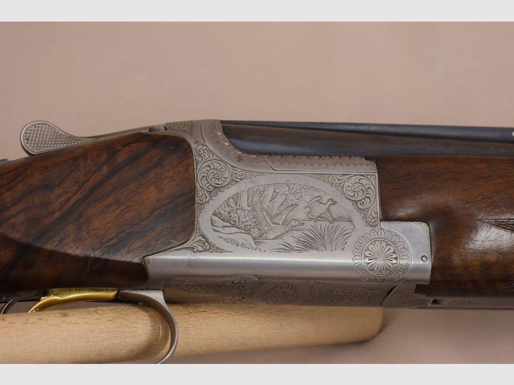 FN B25 Bockdoppelflinte // Gravur // Maserholz // Goldf. Abzug