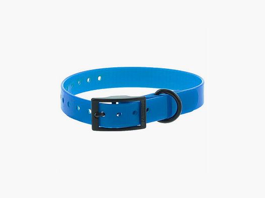 Polyurethan-Halsband Blau - EXTREME REIHE - doppelte Schnalle - 1,9 x 0,25 x 45cm