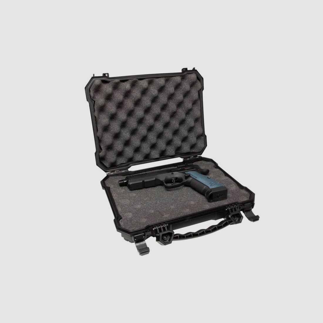 Walizka na pistolet ASG Tactical Czarna, pętle na kłódkę, wodoodporna, IPX-7