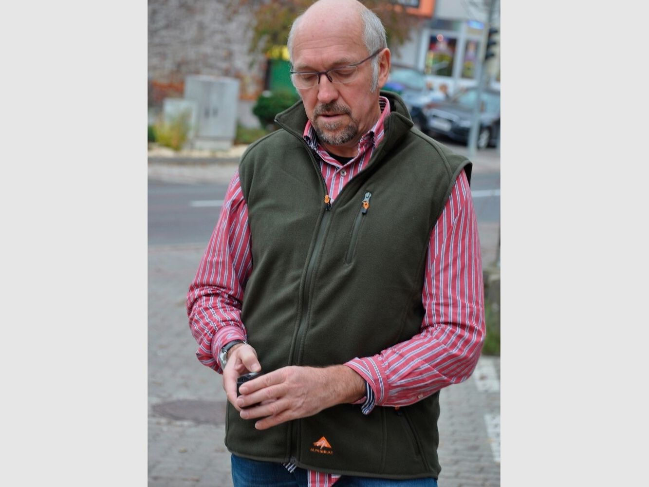 Alpenheat Verwarmde Vest FIRE-FLEECE AJ4 Kleur Groen, Maat S
