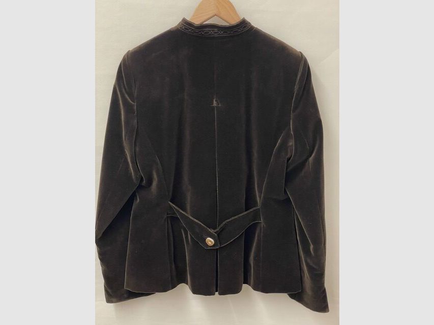 Veste traditionnelle Poldi en velours marron foncé, image 2 sur 2