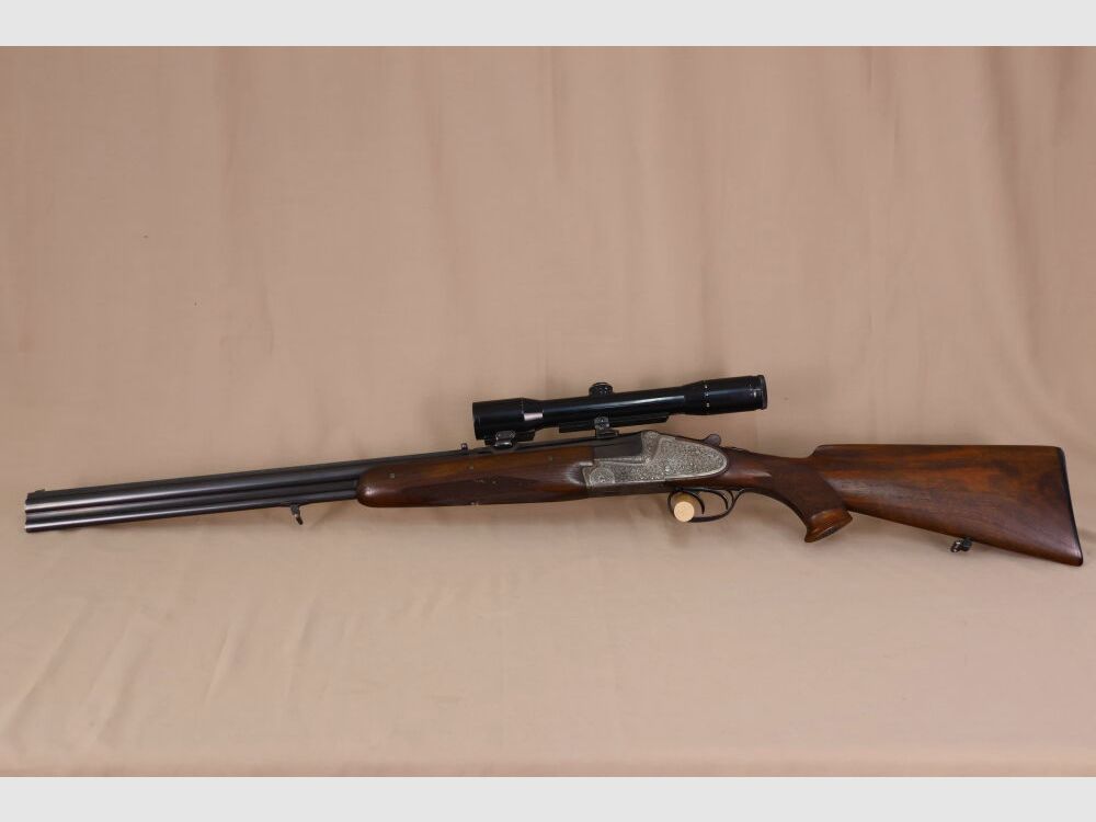 Rifle Merkel de dos a dos con cerraduras laterales // culata zurda // BBF -