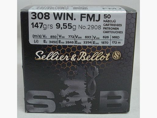 .308Win FMJ / VM Boat Tail - 9,55g/148gr (a50)