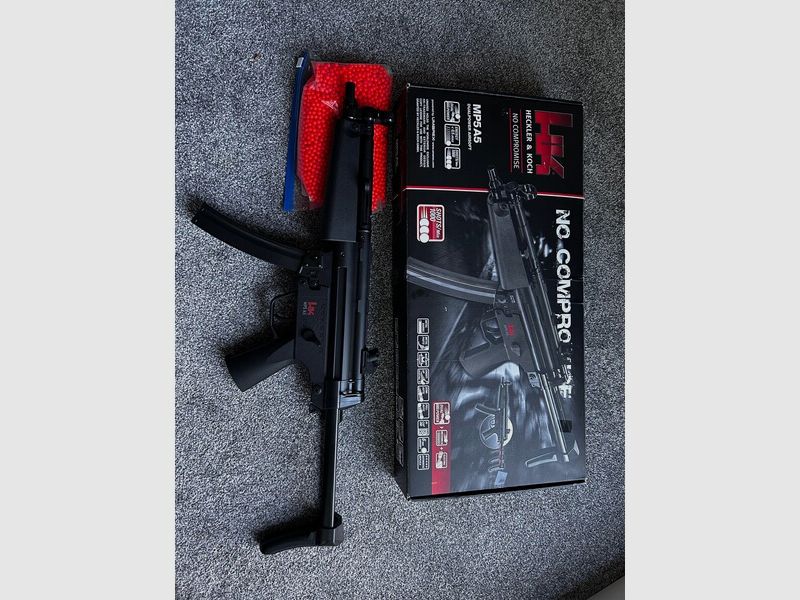 HK MP5 Airsoft Dualpower inkl. Akku, Ladegerät und BBs