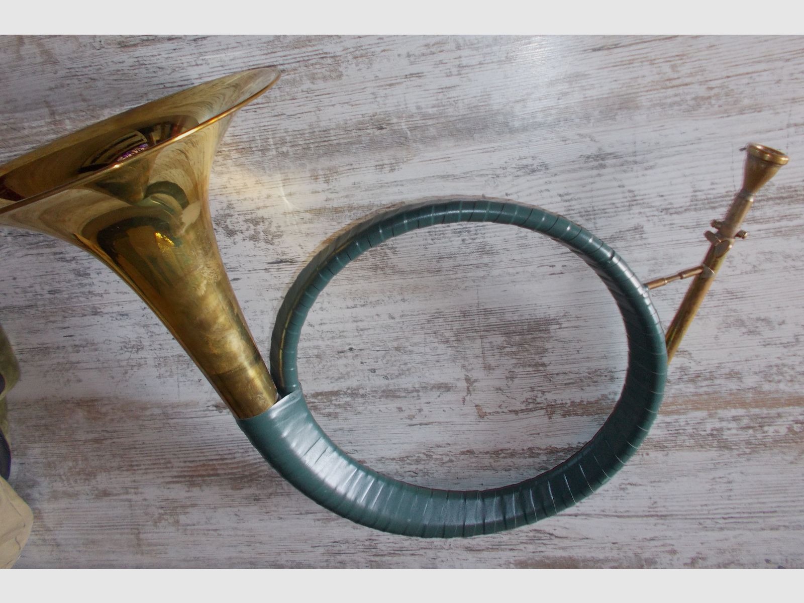 3x Jagdhorn Taschenjagdhorn Fürst Pless ALT aus Nachlass