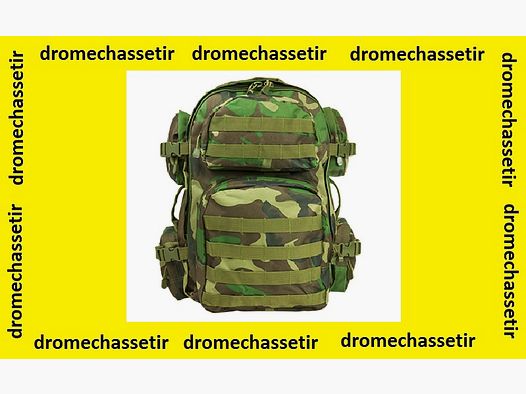 Sac a dos tactique multi poches, avec passant molles, modele camo CE