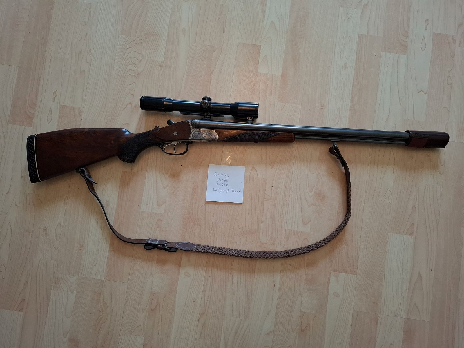 Krieghoff Trumpf Drilling 7x65R 16/70 + EL .22 Hornet