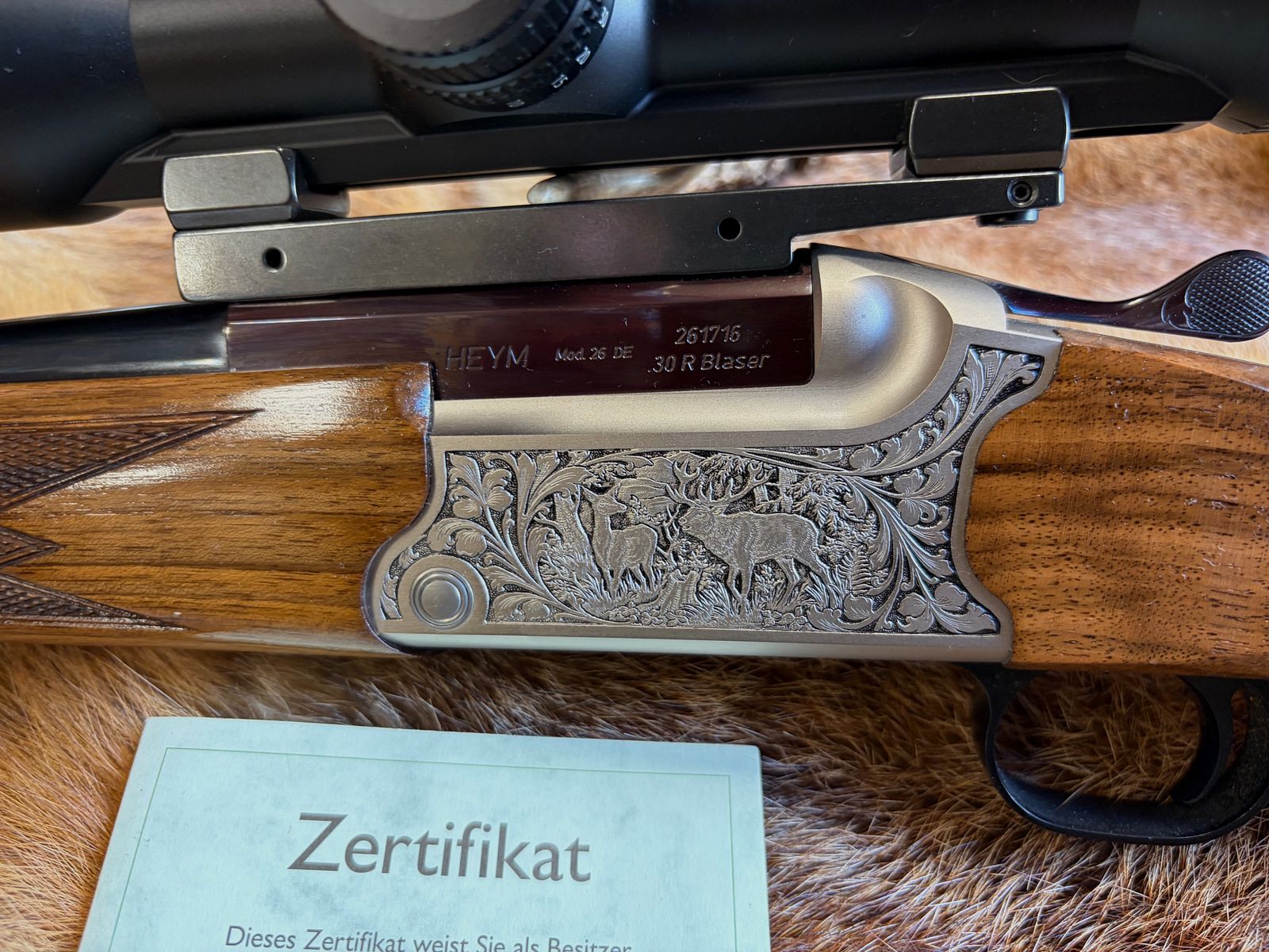 Heym Bockdoppelbüchse Handspanner , Bild 3 von 7