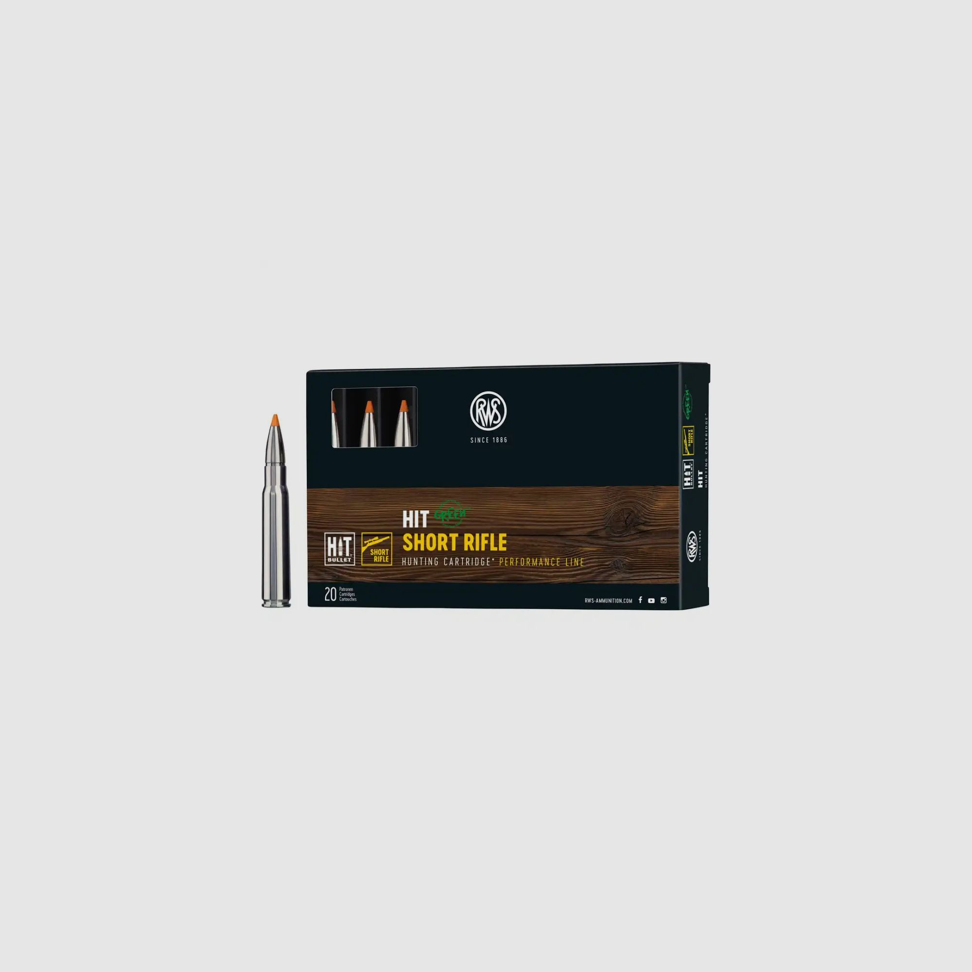 RWS 8X57 IS HIT Short Rifle 10,4g 160gr bleifrei
