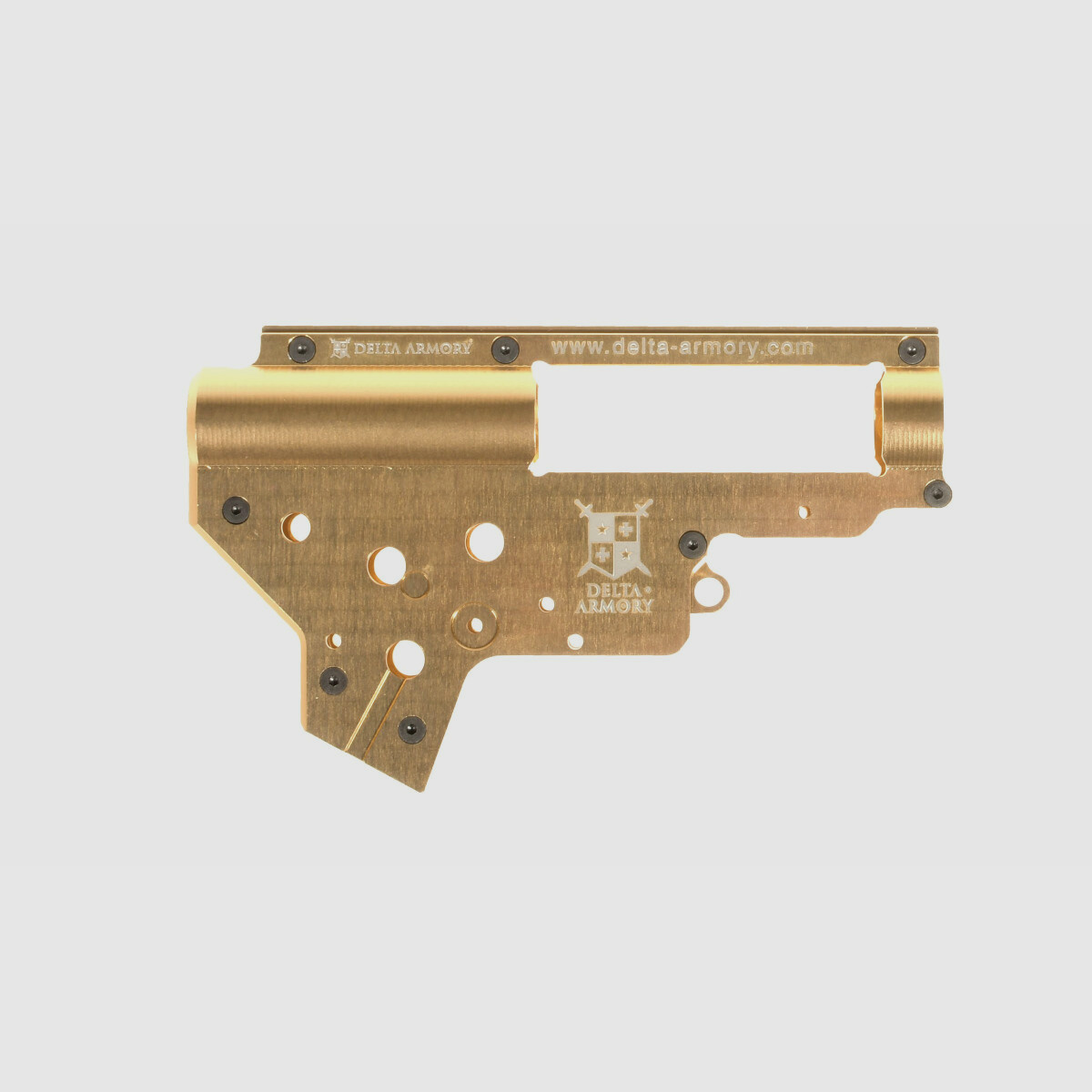 Airsoft Gearbox Shell - QSC V2 (8mm) Delta Armory Gold