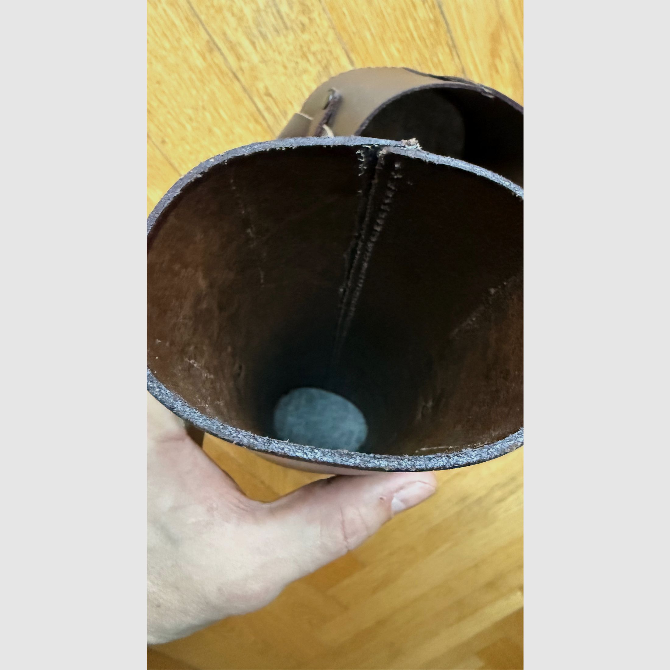 AKAH richtkijker tas, origineel, leer, 40cm