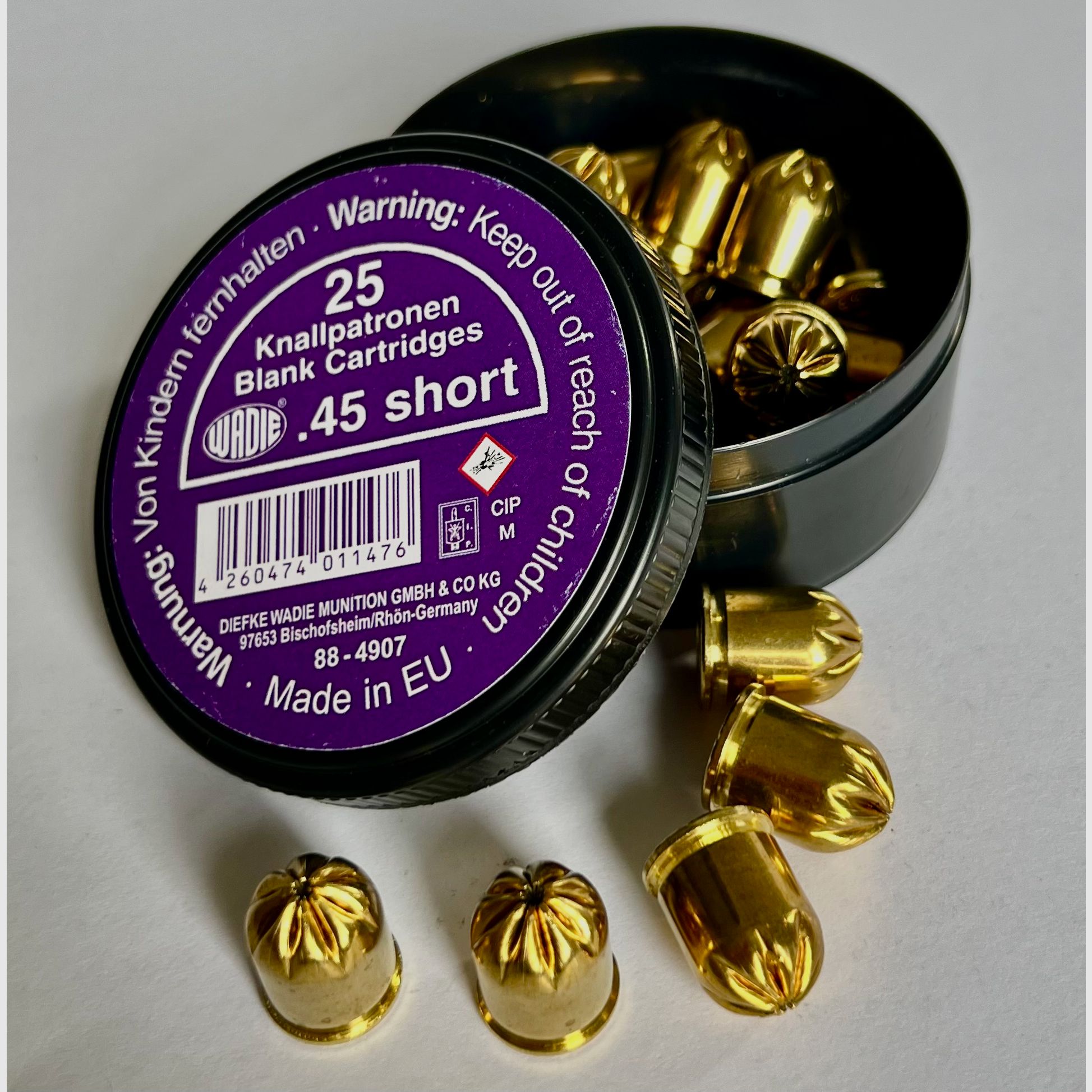 Wadie Knallpatronen Kal. .45 short 25 St.