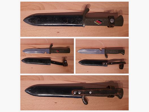 Outdoor Fahrtenmesser / Messer mit Metallscheide