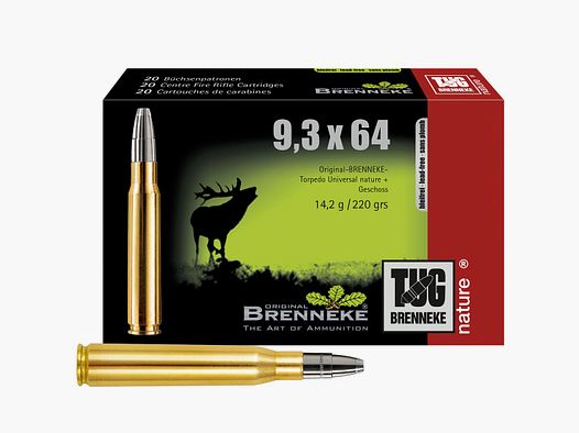 Brenneke 9,3×64 TUG nature+ 14,2g/220grs. – 20 Stk.