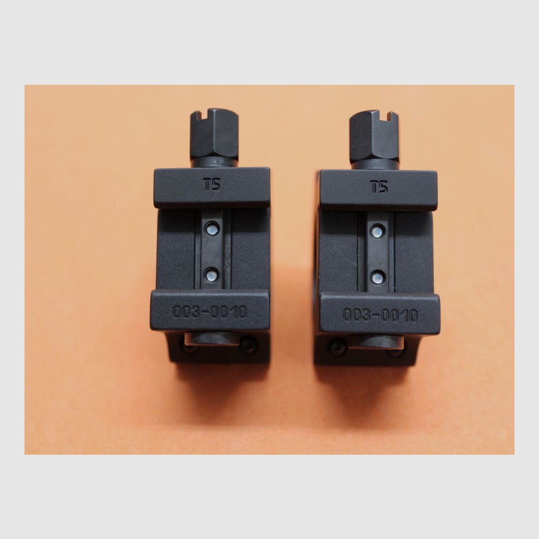 Recknagel Era-Tac Montageringe 30mm (T5003-0010) mit Mutter, Alu schwarz, BH=10mm für Picatinnyprofil