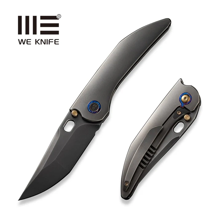 We Knife Attor Gray Titanium, Polished Gray CPM 20CV by Dalibor Bergam (WE23037B-1) folding knife