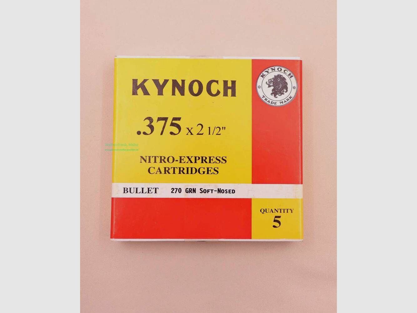 Kynoch, Angleterre cartouches de fusil .375x2,5''
