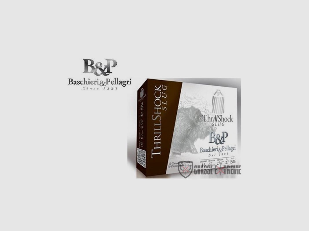 10 Patronen B&P Big Game Thrill Shock Slug 26 Gr Kal. 16/67