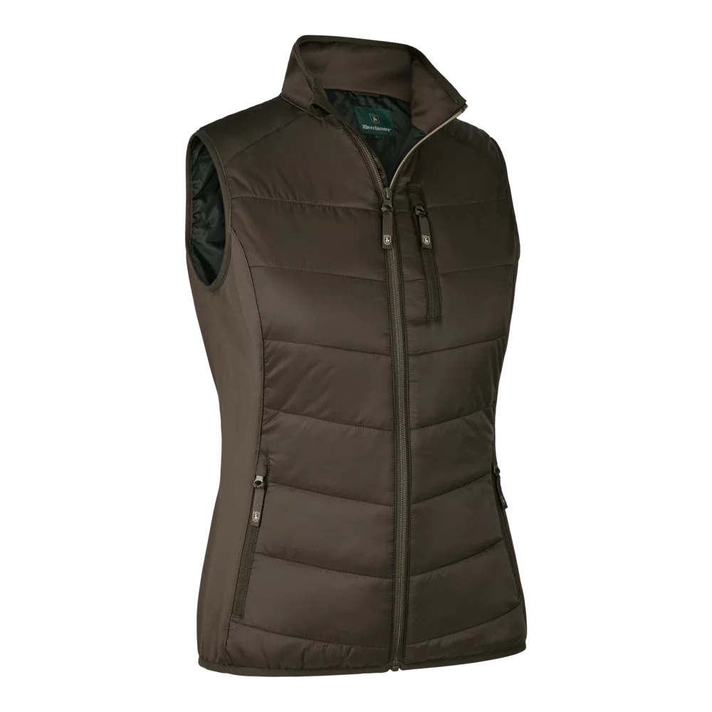 Lady Heat gewatteerde bodywarmer - Wood, afbeelding 1 van 5