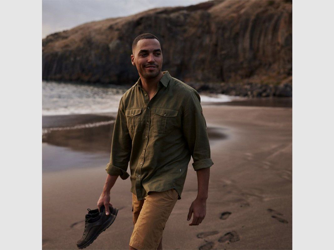 Fjällräven H-Shirt Övik Travel Long Sleeve | green, image 6 of 8