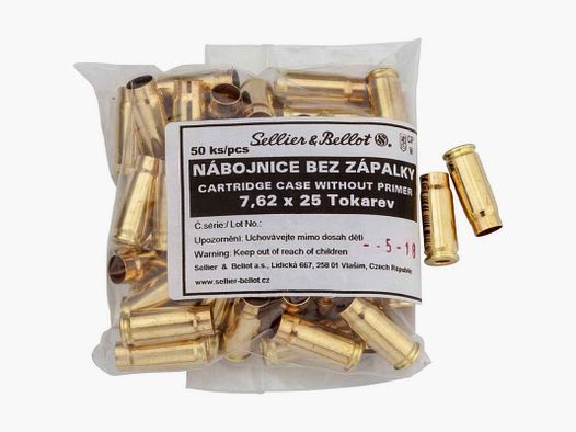 S&B Hülsen 7.62x25 Tokarev