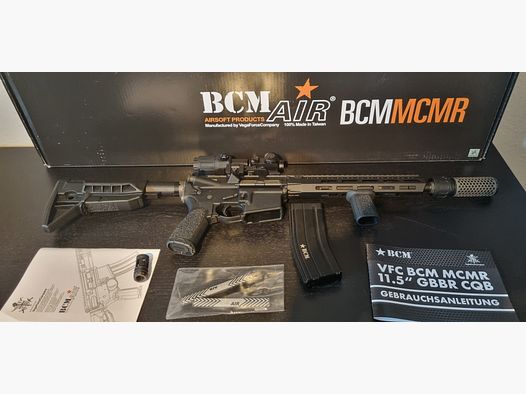 VFC BCM MCMR GBBR – Używany, z akcesoriami (Reddot, Magnifier, uchwyt, tłumik, NPAS)