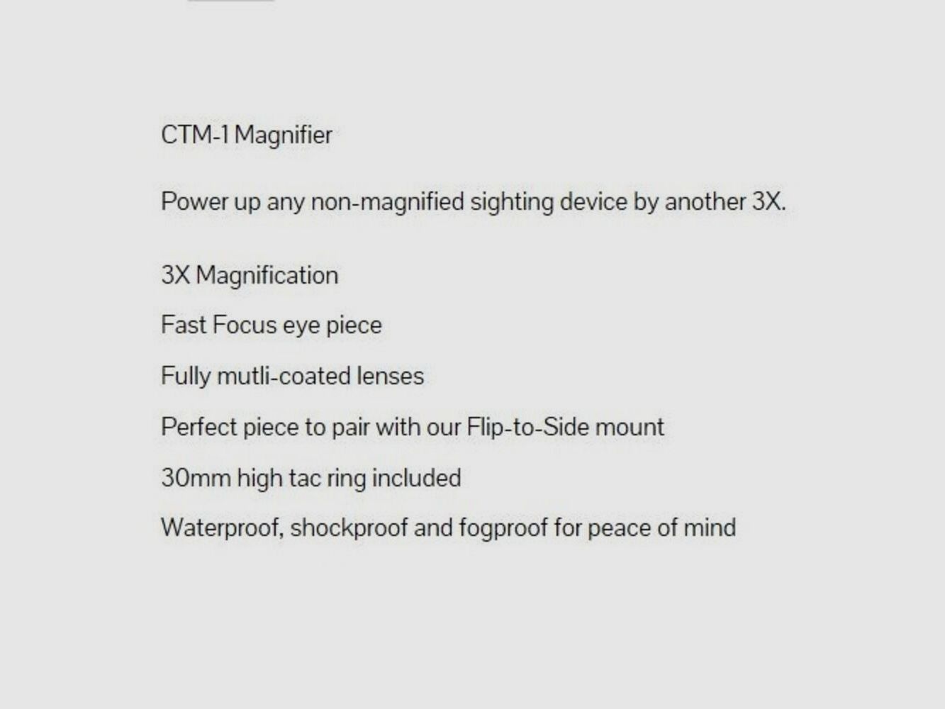 Sun Optics USA Magnifier 3x with Mounting Ring