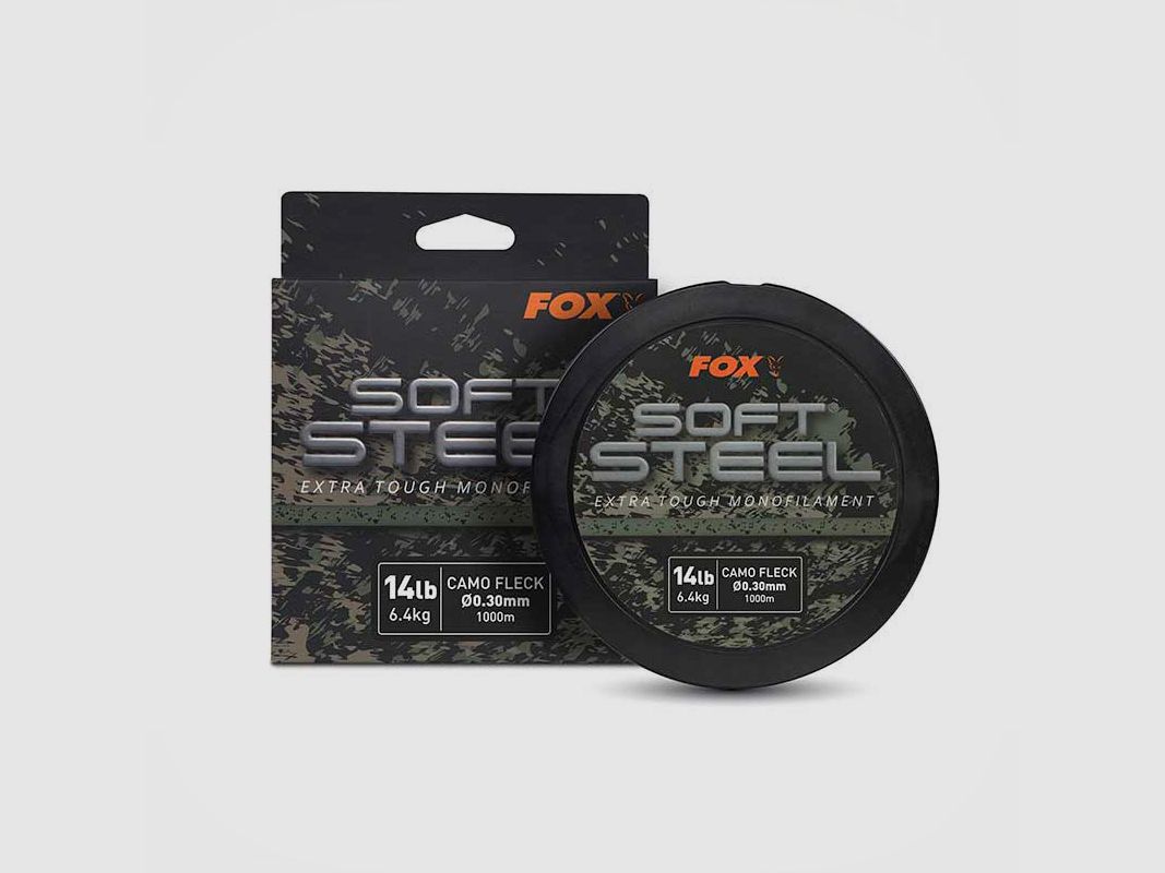 FOX – SOFT STEEL EXTRA TOUGH MONOFILAMENT 14lb 6.4kg CAMO FLECK Ø0.30mm 1000m, image 2 of 5
