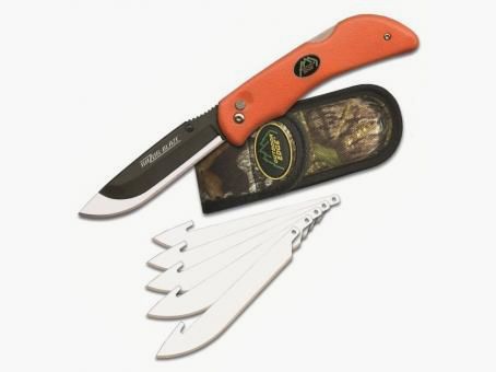OUTDOOR EDGE Razor Lite Messer orange + 6 Stck. Ersatzklingen