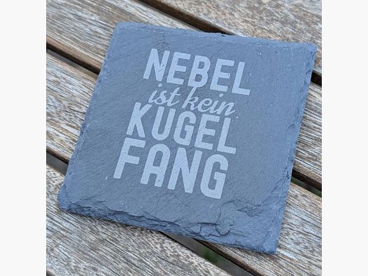 Jagawams-Sprüche-Schieferuntersetzer für Jäger