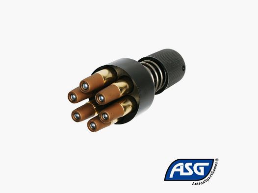 Cargador rápido tambor para revolver Dan Wesson con 6 cartuchos para 4,5 mm Bbs.