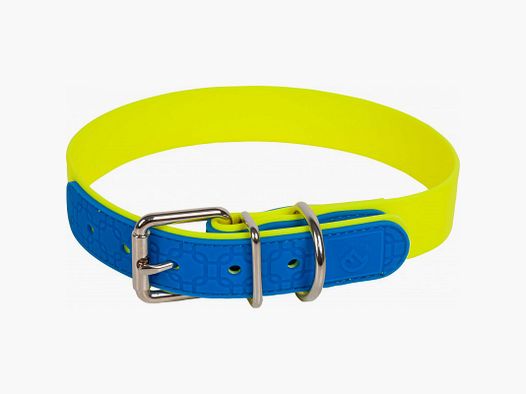 Farmland Halsband 45cm signalgelb/blau