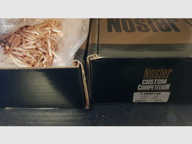 Geschosse Nosler Custom Competition CC 6,5 .264 140gr HPBT NO Sierra Lapua Berger