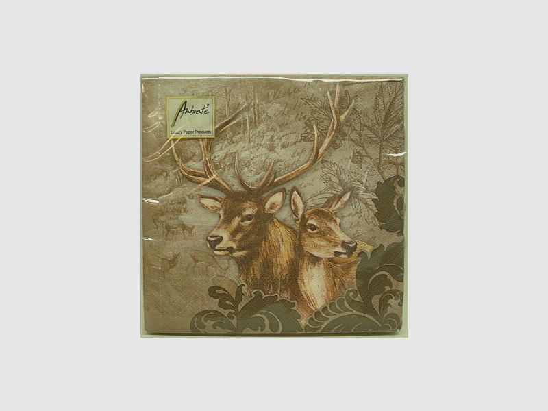 Napkins deer/roe brown -
