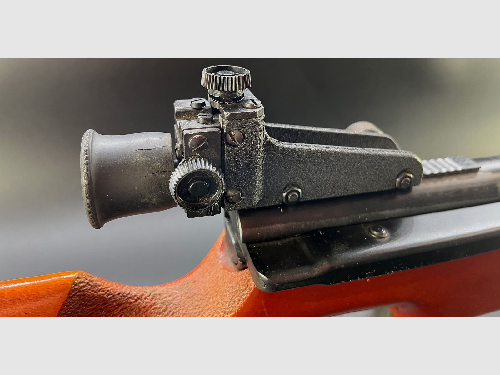 Haenel Mod. 312 Seitenspanner Luftgewehr 4,5mm Diabolo mit Diopter und neuer Dichtung und Kolbenfede