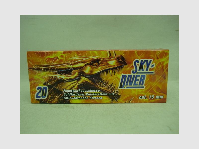 Sky Diver 15 mm - goldene Knistersterne