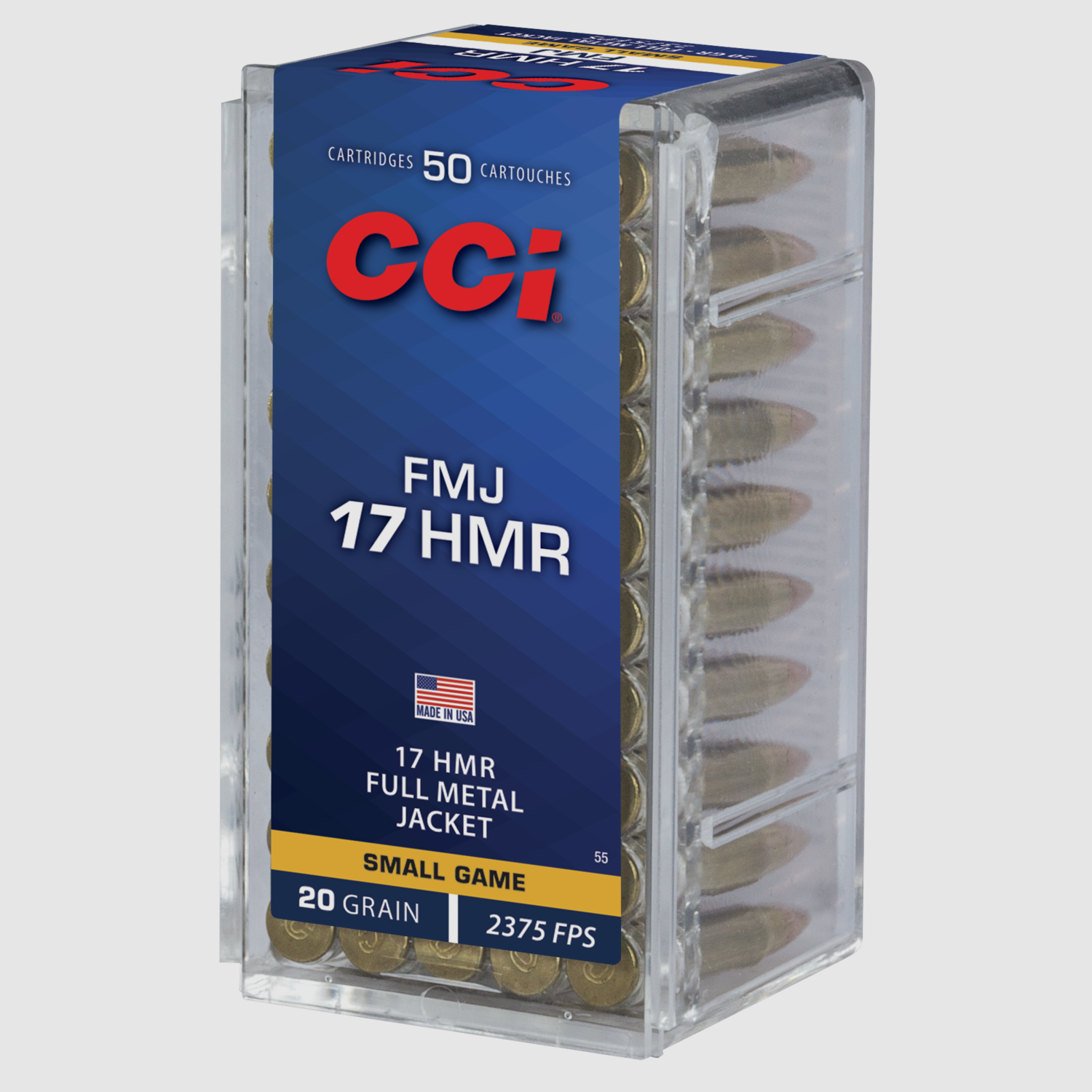 CCI Kleinkalibermunition .17 HMR 1,3g Full Metal Jacket