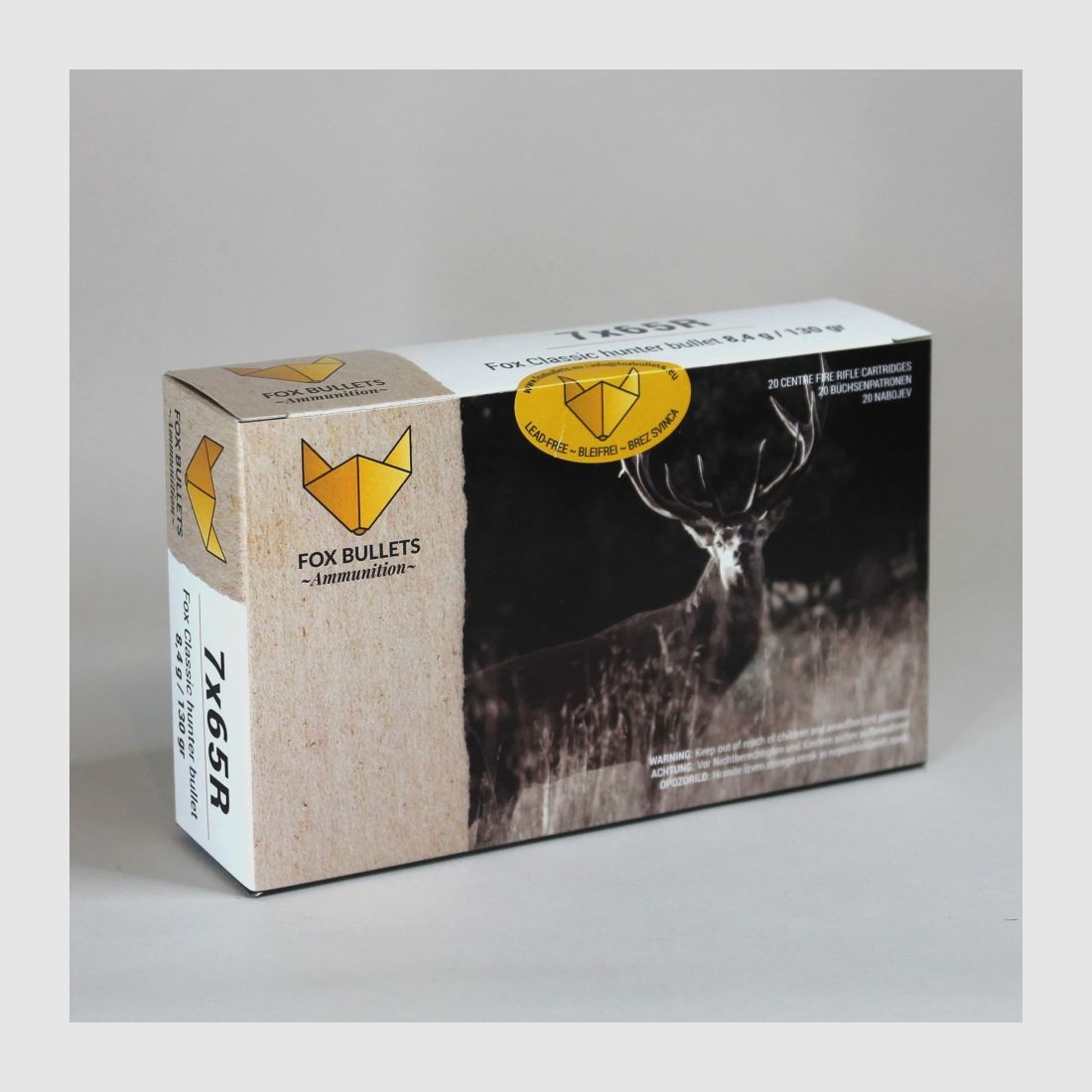 Fox Bullets Classic Hunter 7x65 R 130GR / 8,4g bleifrei 20 Patronen