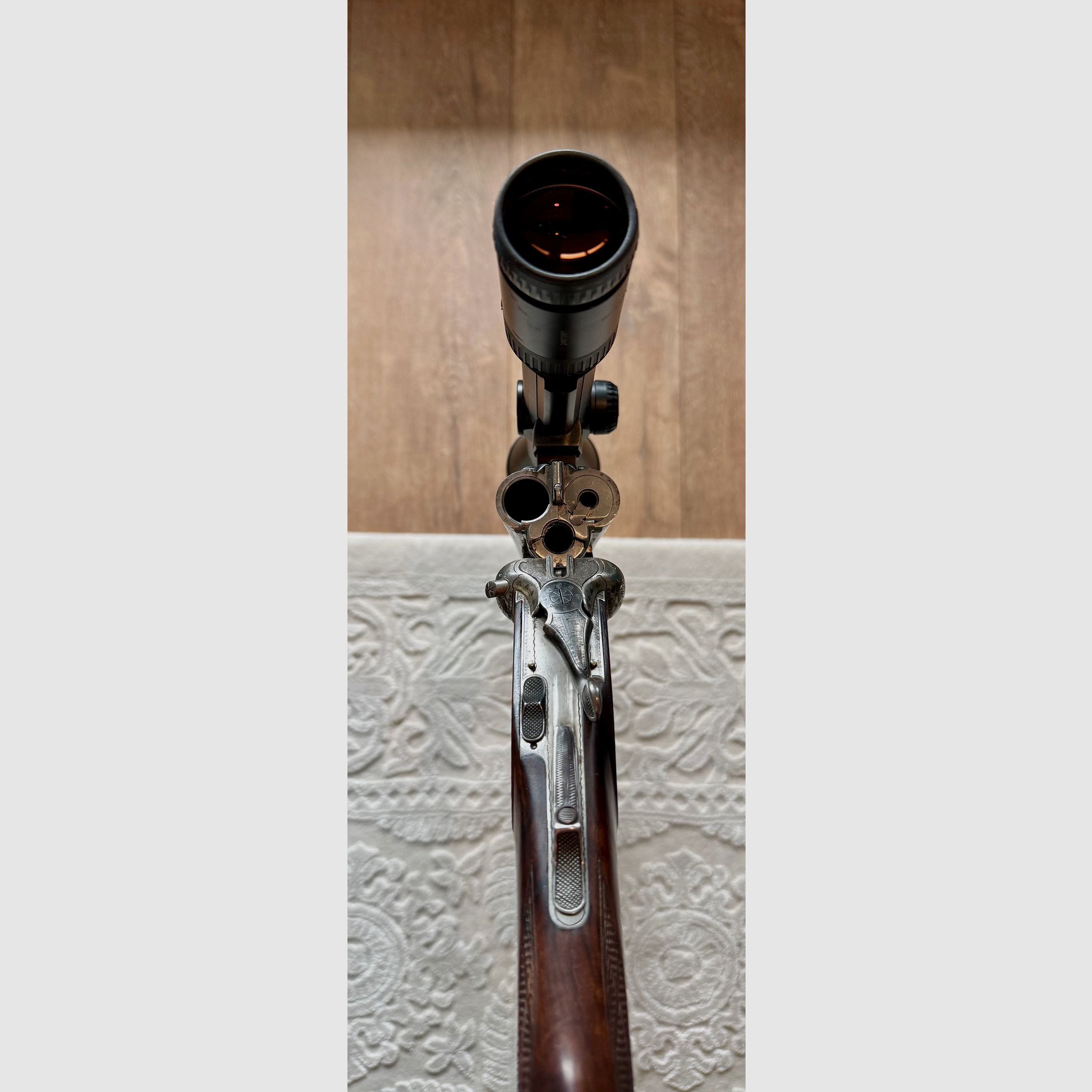 Krieghoff Trumpf Drilling 7x57R / 16/70  16/70 avec canon interchangeable .22 Hornet & Zeiss Diavari VM T*