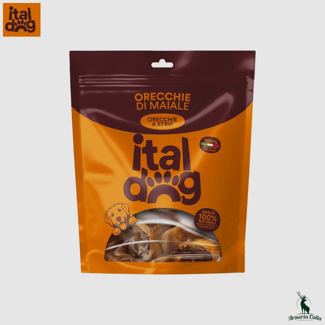 Italdog Pig Ears Strips Bag 100g