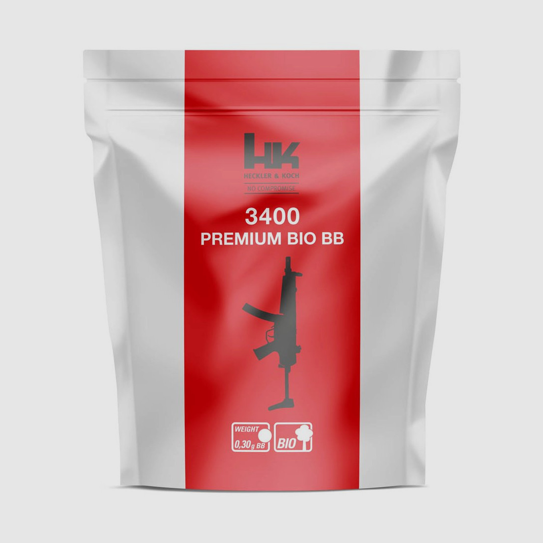 Heckler & Koch Premium Bio BBs 6 mm, 0,30 g, weiß, 3.400 St., Zip-Beutel