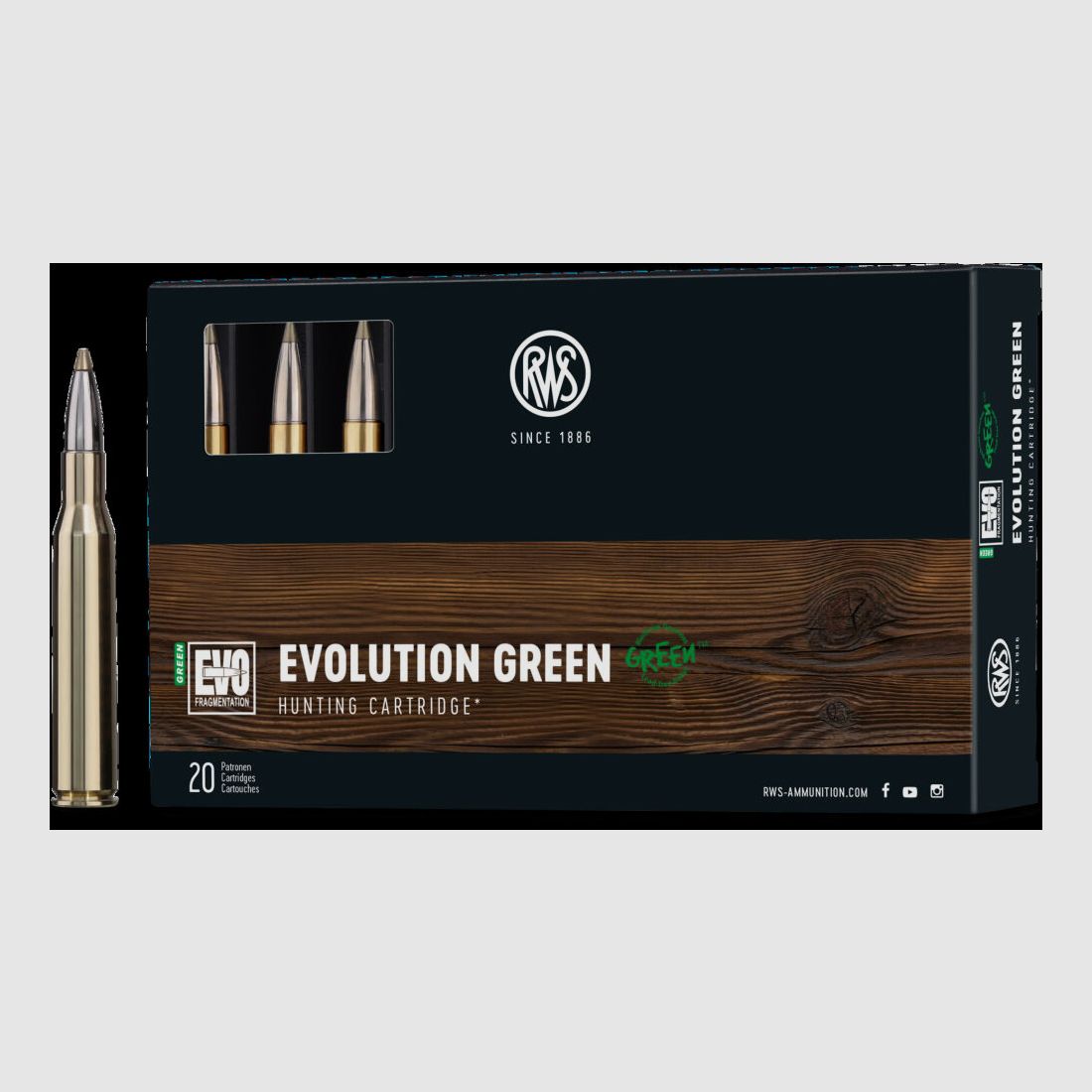 RWS 96grs EVO green 20STK .270Win
