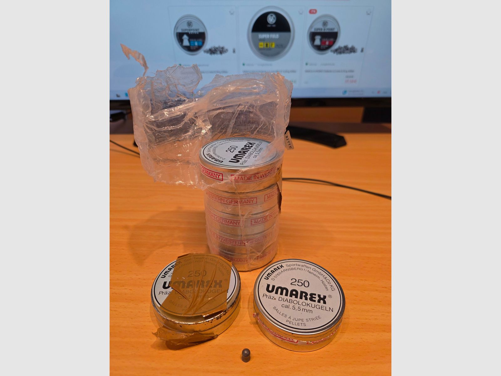 5.5 mm Rundkopf Diabolos UMAREX 7 x Dosen a 250  Stück