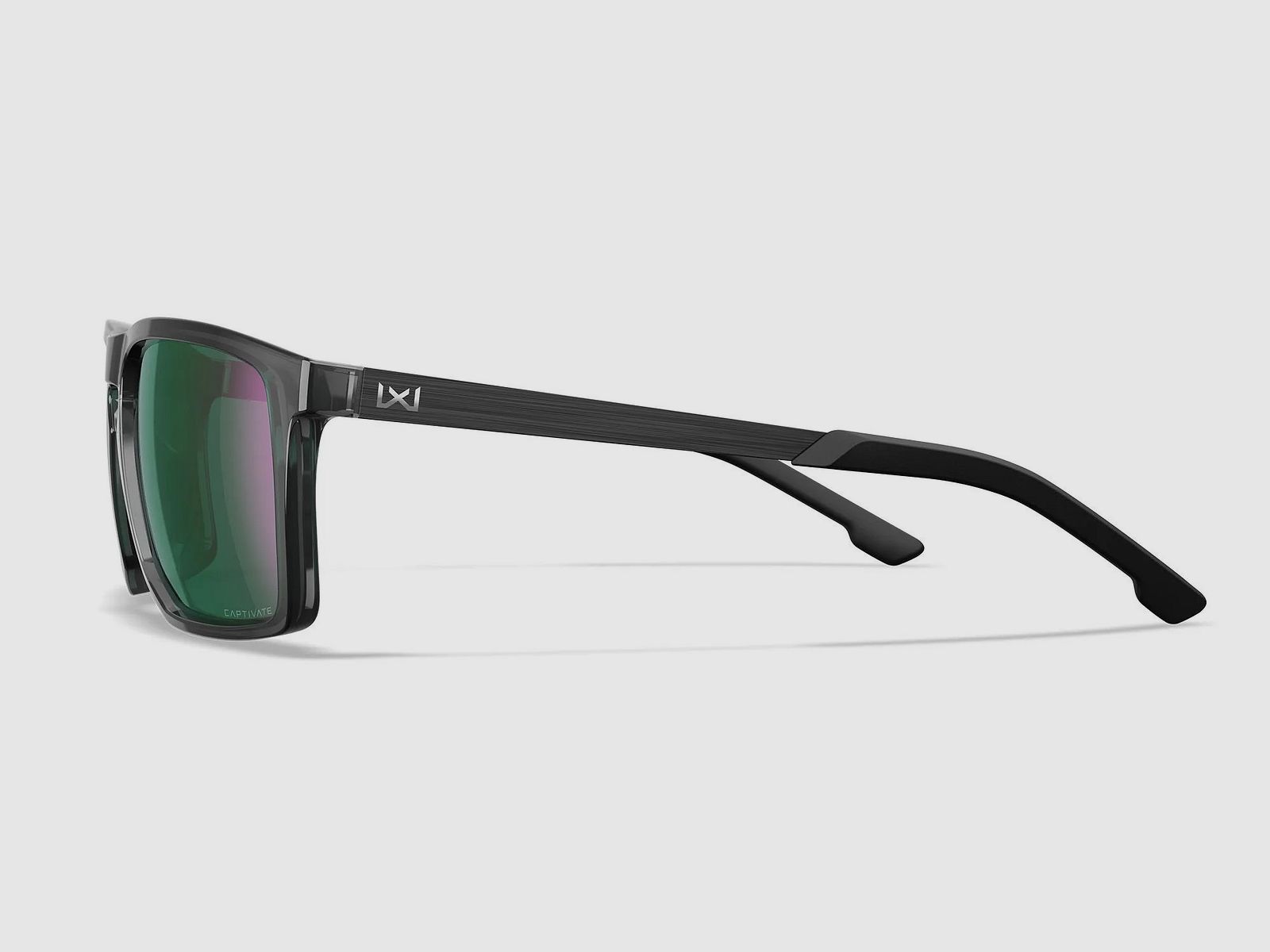 Wiley X AXE Sonnenbrille mit CAPTIVATE Polarized Green Mirror-Gläsern und Gloss Crystal Grey-Rahmen AC6AXE07, Bild 3 von 5