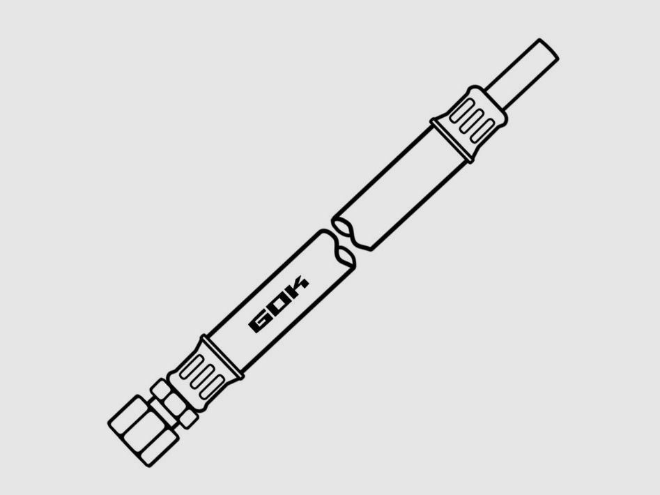Mitteldruck-Schlauchleitung MS 10 bar, RVS 8 x RST 8, 400 mm, Bild 3 von 5