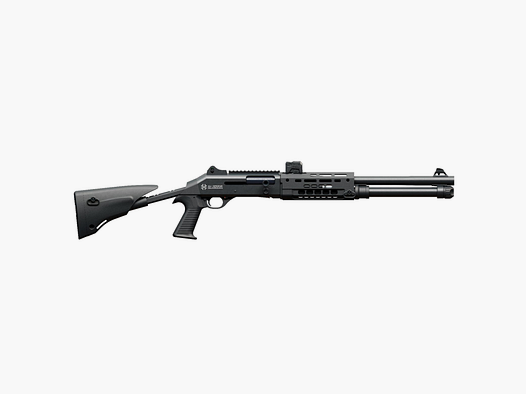 Benelli M4 A.I. Drone Guardian, 12/76, 47 cm, int.choke, ghost sight, telescopic stock, 6-rds, Black