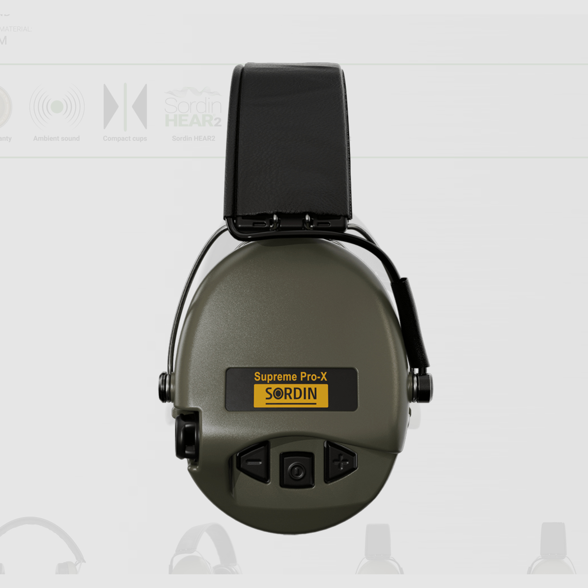 BWare Sordin 75302-X/L-S Elektronischer Gehörschutz Supreme Pro X Headband Grün