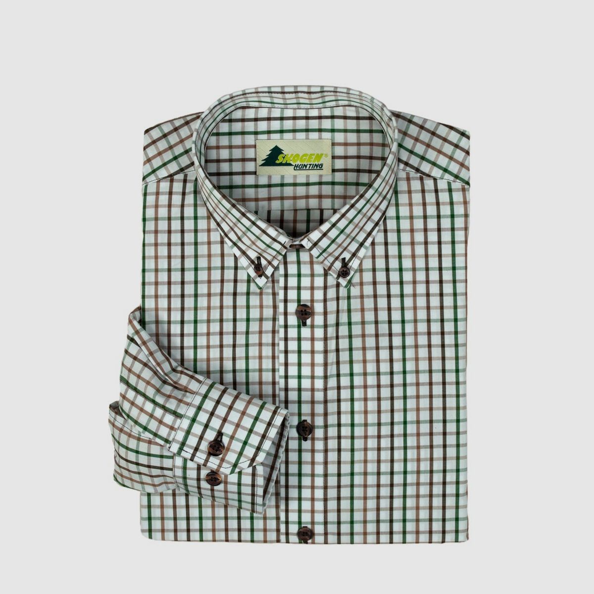 Skogen Hemd Armlänge 70cm Button Down Brown/Beige